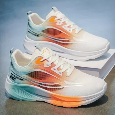 Men's Running Shoes 2026 Summer Breathable Mesh Cushioned Sports Sneakers · YANYAN China shoe factory