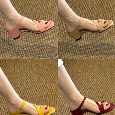 Women's Hidden Wedge Heel Sandals, Summer Open Toe Slides High Heels · YANYAN China shoe factory