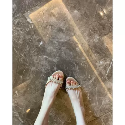 Women's Chanel Style One-Strap Open Toe Heels, Summer Stiletto Slides · YANYAN China shoe factory