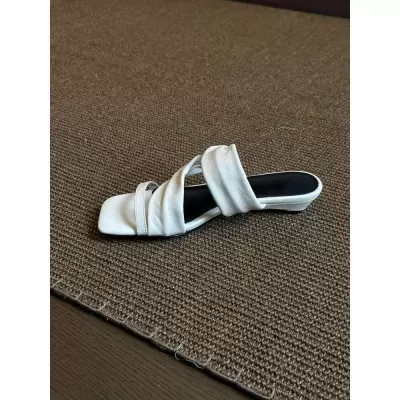 Women's Minimalist Square Open Toe 2-Way Wedge One-Strap Slides 2026