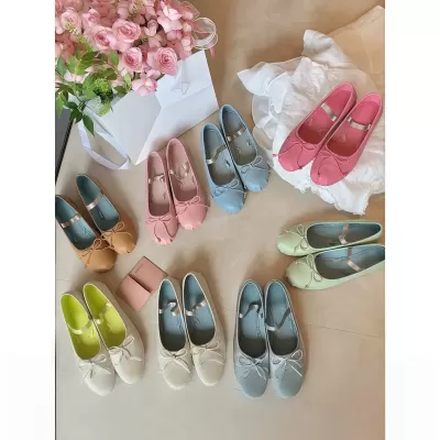 Chuyuji Hidden Wedge Mary Jane Shoes with Bow and Elastic Band for Women · YANYAN China shoe factory