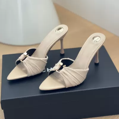 Chuyuji Nude High Heel Sandals 2026 New, French Sexy Peep Toe for Dress · YANYAN China shoe factory