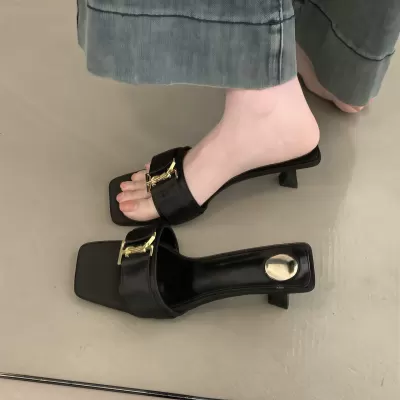 Chuyuji Elegant Thin Heel Peep Toe Sandals 2026 New, French Square Toe · YANYAN China shoe factory