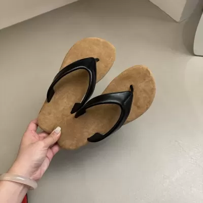 Chuyuji Korean Casual Flip Flops for Women, Non Slip Flat Beach Sandals