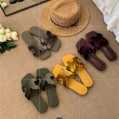 Chuyuji Korean High Sense Flat Peep Toe Slide Sandals, New Summer Beach · YANYAN China shoe factory
