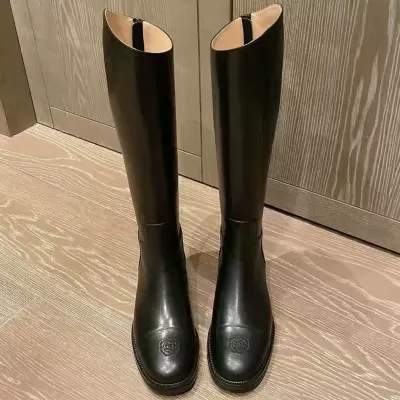 New Knight Boots for Women, British Style Ankle Boots High Top Autumn Mid Boots
