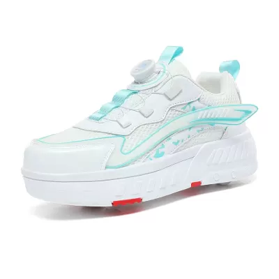 Cross-Border Foreign Trade Heelys Four Wheel Roller Skates LED Light USB Charging Hidden Inline Skates Amazon · YANYAN China shoe factory