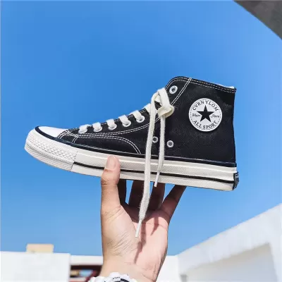 1970s High-Top Canvas Shoes for Men, Vintage Korean Style Student Casual Shoes, Fashionable · YANYAN China shoe factory