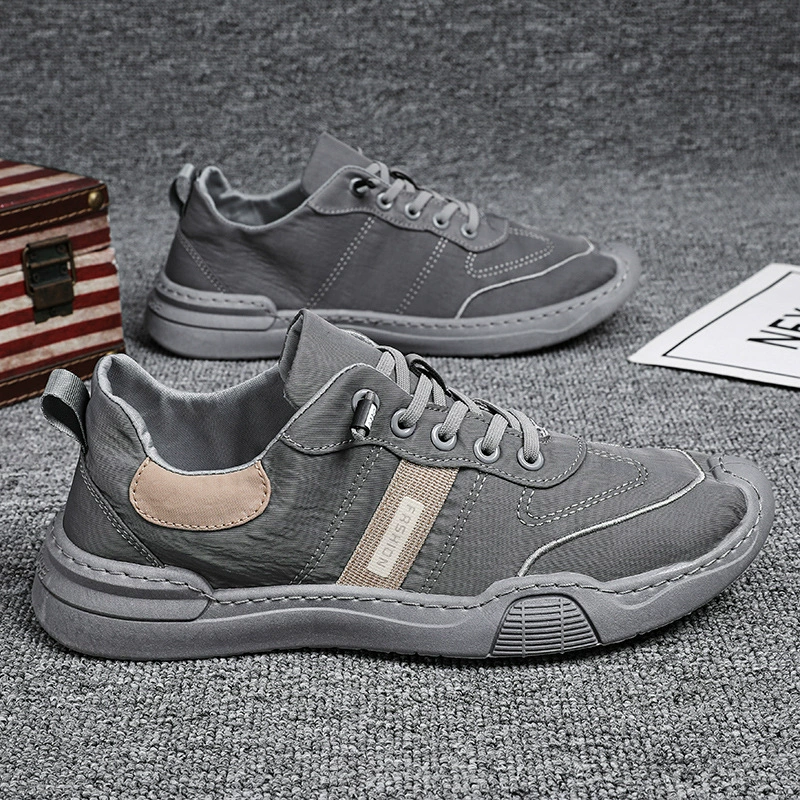 Men's Winter Breathable Canvas Casual Shoes Korean Style Rubber Sole