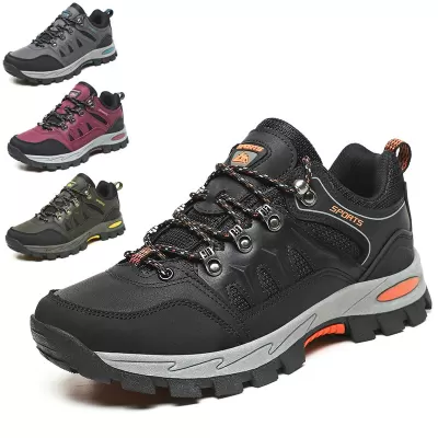 Cross-Border Big Size Outdoor Hiking Shoes Casual Men Couple Thick Sole Low Top Travel Hiking Camping Shoes · YANYAN China shoe factory