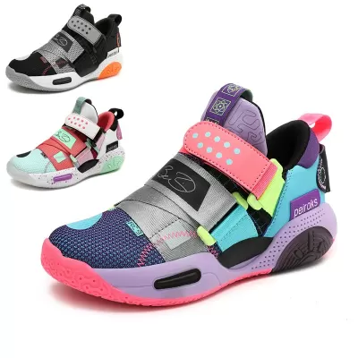 2022 New Basketball Shoes Boys Girls Big Kids Students Anti-Slip Wear-Resistant Sports Running Shoes Breathable Ball Shoes · YANYAN China shoe factory