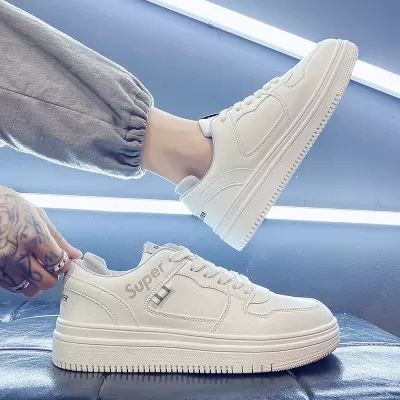 Men's White Casual Sneakers Summer Breathable Fashion Board Shoes · YANYAN China shoe factory