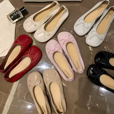 New Autumn Korean Bow Round Toe Flat Ballet Flats for Women Soft Comfort · YANYAN China shoe factory