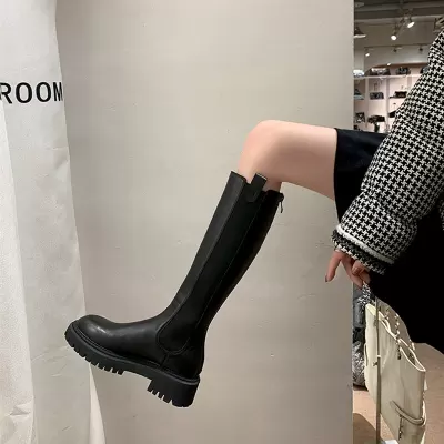 Factory Knight Boots Women New Autumn Slim High Tube British Chelsea Long Boots · YANYAN China shoe factory