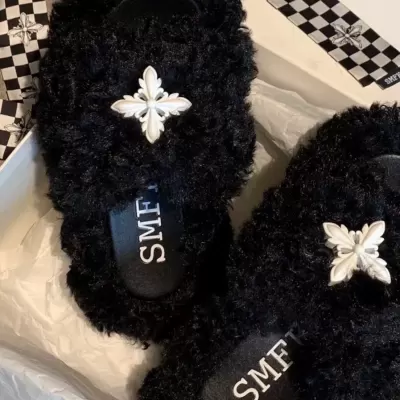 Women's 2025 Cross Flower Slippers, Korean Open Toe Flat Casual Shoes