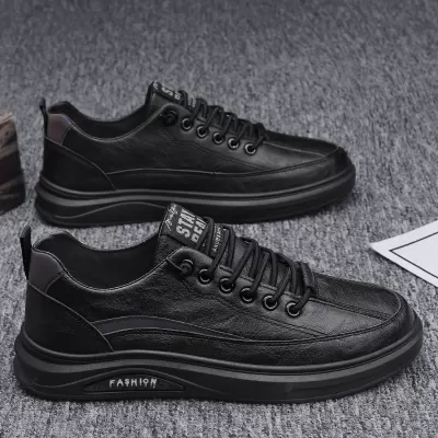 Men's Winter Casual Leather Shoes 2026 Waterproof Work Safety Sneakers · YANYAN China shoe factory