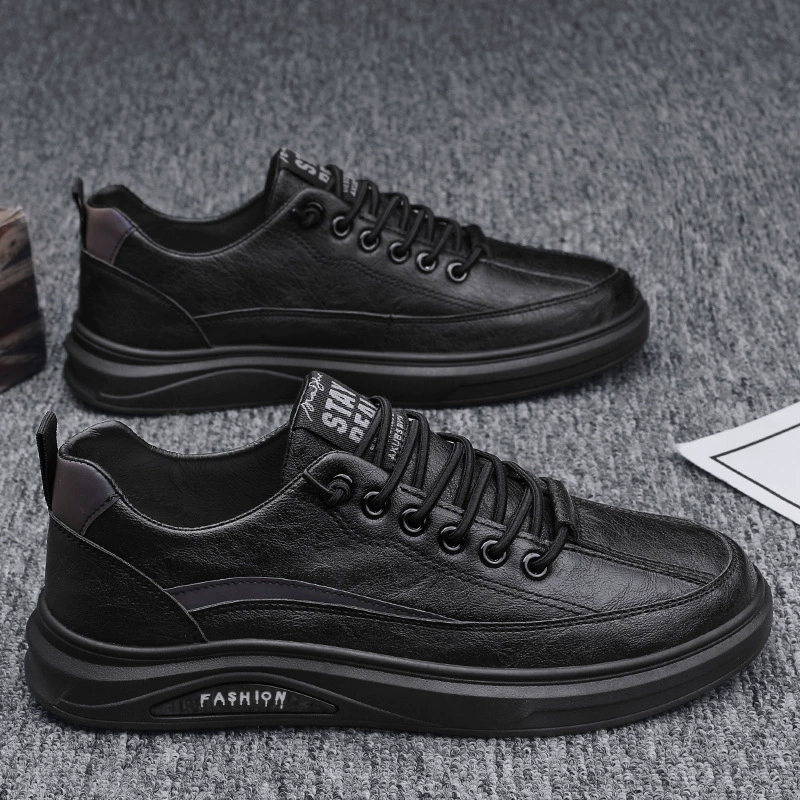 Men's Winter Casual Leather Shoes 2026 Waterproof Work Safety Sneakers