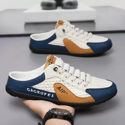 Summer Slippers Indoor Outdoor Home Men's Fashion Soft Sole, Cross-border Large Size Lightweight Toe-covered · YANYAN China shoe factory