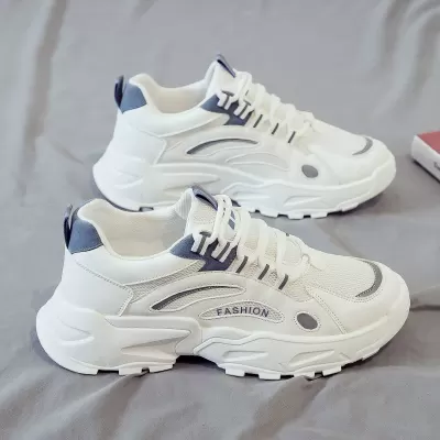 Men's Breathable Mesh Running Shoes 2026 Winter Heightening Dad Sneakers