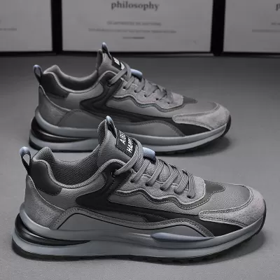 Men's Sports Sneakers 2026 Spring Leather Waterproof Work Casual Shoes · YANYAN China shoe factory