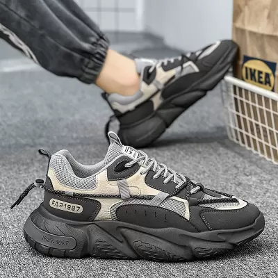 Men's Breathable Heightening Dad Sneakers 2026 Winter Fashion Casual · YANYAN China shoe factory