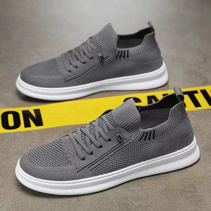 Men's Summer Breathable Flyknit Shoes, Casual Sports Anti-Odor Mesh Slip-On Shoes