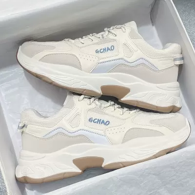 Men's Mesh Running Shoes 2026 Winter Breathable Casual White Board Sneakers · YANYAN China shoe factory