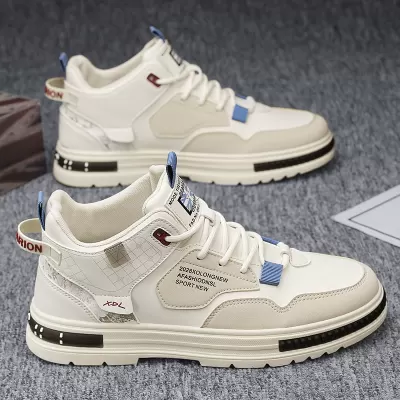 Men's High Top Board Shoes 2026 Winter Breathable Thick Sole Casual Sneakers · YANYAN China shoe factory
