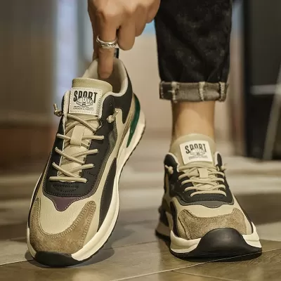 Men's Retro Running Shoes 2026 Spring Casual Dad Sneakers Thick Sole · YANYAN China shoe factory