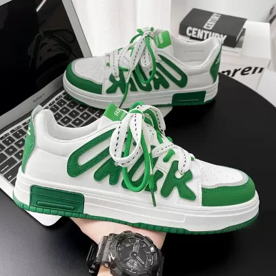 Men's Casual Board Shoes 2026 Spring Thick Sole Height Increasing Teenager Sneakers · YANYAN China shoe factory