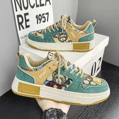 Men's Casual Board Shoes 2026 Winter Breathable Thick Sole Anti-Slip Student Sneakers · YANYAN China shoe factory