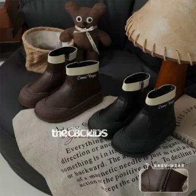 XSHX Retro Florence Kids Leather Boots for Boys Girls Warm Lining Winter 239038 · YANYAN China shoe factory