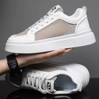 Spring Autumn Board Shoes Slip-On, Thick Sole Fashion Mesh Casual Flat Shoes · YANYAN China shoe factory