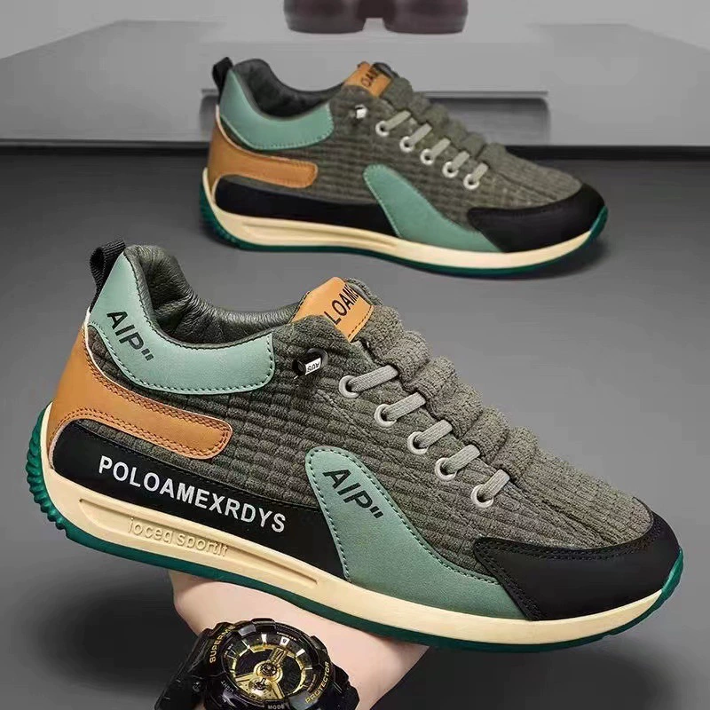 Men's 2025 New Corduroy Fashion Warm Casual Sneakers, Autumn Winter Slip-On Agility Shoes