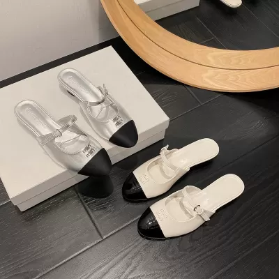 Women's Low Heel Mary Jane Shoes, Pointed Toe, Two-Tone, Spring Summer 2026 · YANYAN China shoe factory