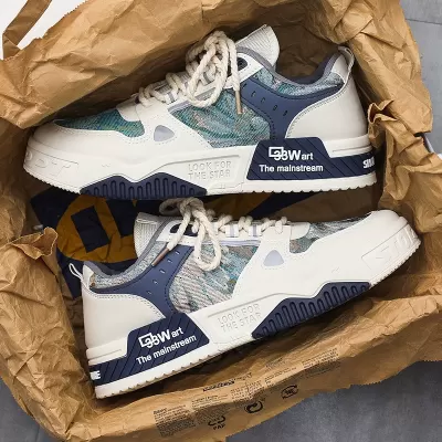 Men's Casual Board Shoes 2026 Spring Teenager Designer White Sneakers · YANYAN China shoe factory