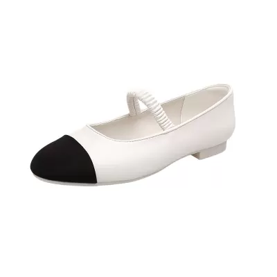 Women's Mary Jane Flats with Elastic Band, Soft Leather, Spring Banquet Shoes · YANYAN China shoe factory