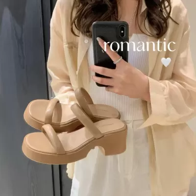Women's Platform Thong Sandals with Thick Sole, Vintage Elegant Summer Slippers