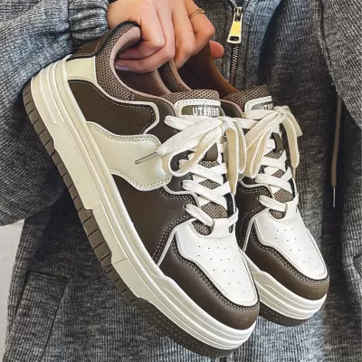 Men's American Style Board Shoes 2026 Spring Thick Sole Casual Sneakers Ins · YANYAN China shoe factory