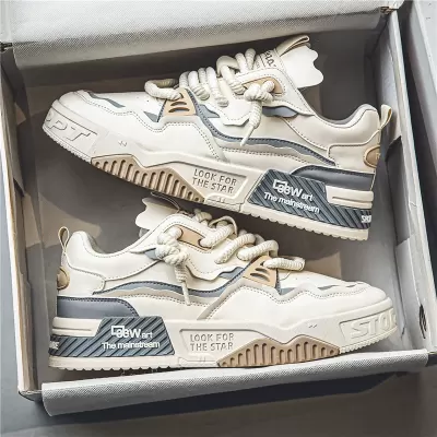 Sapatos Board Casuais Masculinos 2026 Sola Grossa Antiderrapantes Adolescente Tênis Cano Baixo · YANYAN China shoe factory