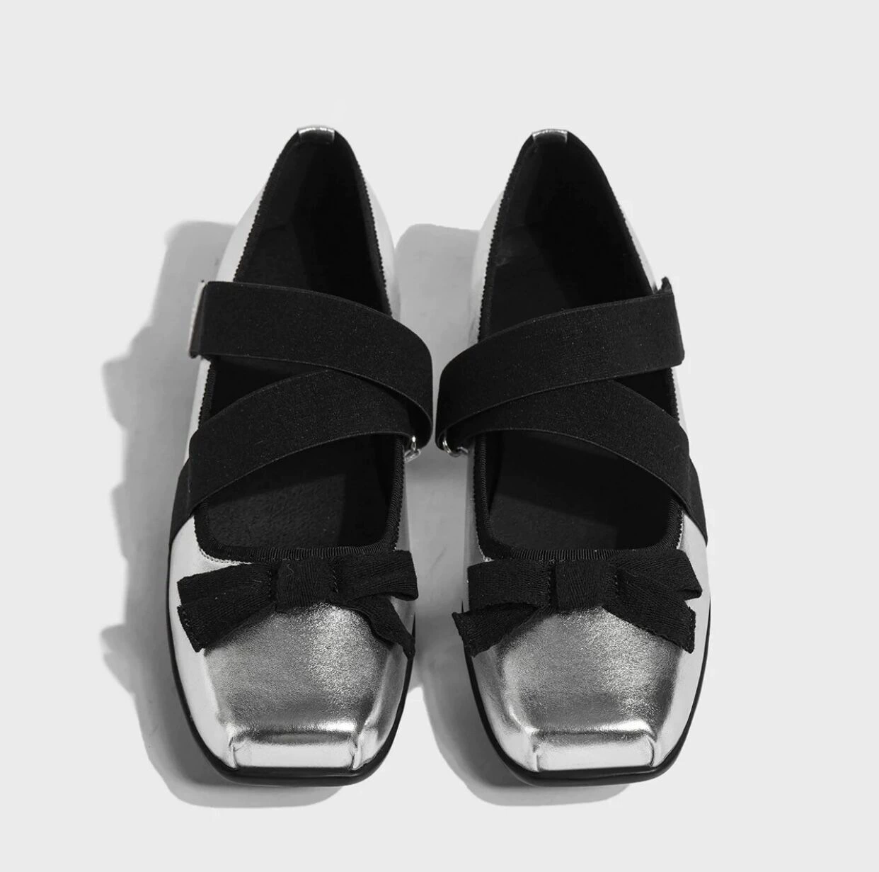 Zapatos Ballet Openyy 2025 Primavera Nuevo Mujer Plata Deportivo Boca Baja Mary Jane Retro Planos