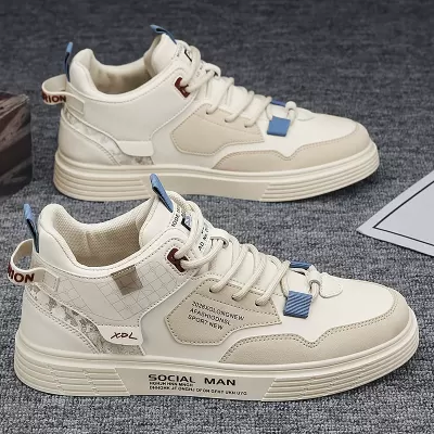 Men's 2026 Spring Canvas High-Top Board Shoes, Casual Student Sneakers, Versatile White Shoes · YANYAN China shoe factory