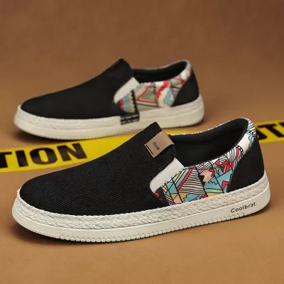 2026 Spring Canvas Casual Board Shoes, Ethnic Style Men's Slip-On Lazy Beijing Cloth Shoes · YANYAN China shoe factory