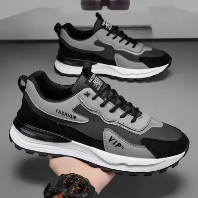 Men's 2026 Spring Work Safety Shoes, Leather Waterproof Slip-Resistant Casual Sneakers