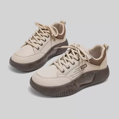XQ5801 White Sneakers for Women 2024 Summer, Korean Style Thick Sole Casual Board Shoes · YANYAN China shoe factory