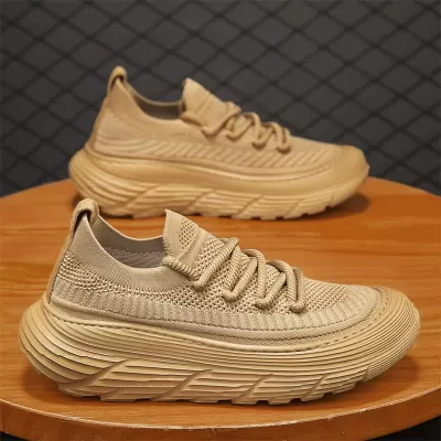 Men's Summer Breathable Mesh Casual Sneakers, Lazy Slip-On Soft Sole Black Sock Shoes, Trendy · YANYAN China shoe factory