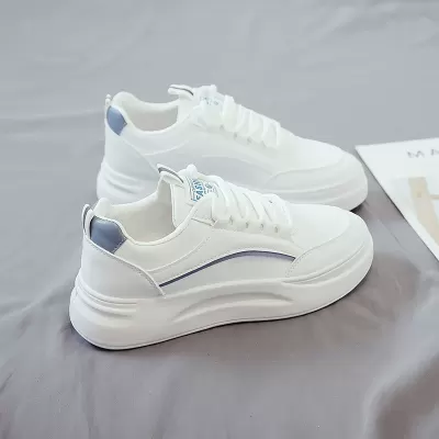 SH835 White Sneakers for Women Summer, Breathable Korean Style Thick Sole Casual Board Shoes · YANYAN China shoe factory