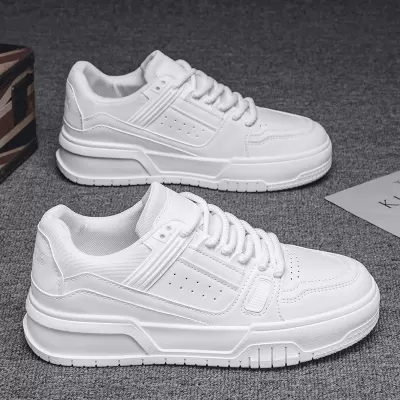 Men's Spring/Fall Black Board Shoes, Chunky Height-Increasing Casual Sneakers for Teens · YANYAN China shoe factory