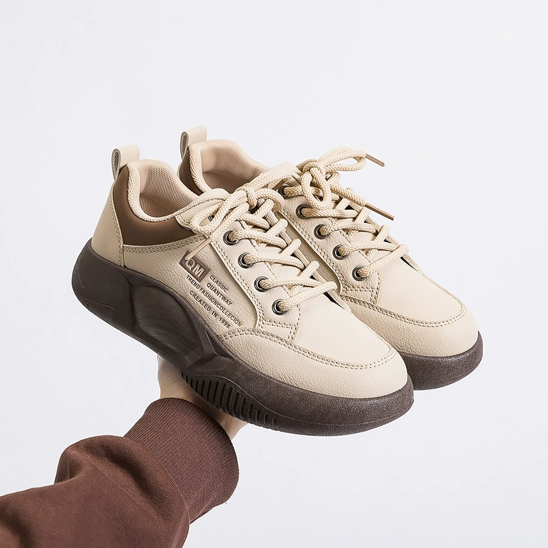 XQ5801 2024 Summer Thick Sole Height Increasing Board Shoes, Korean Style Casual Dad Sneakers