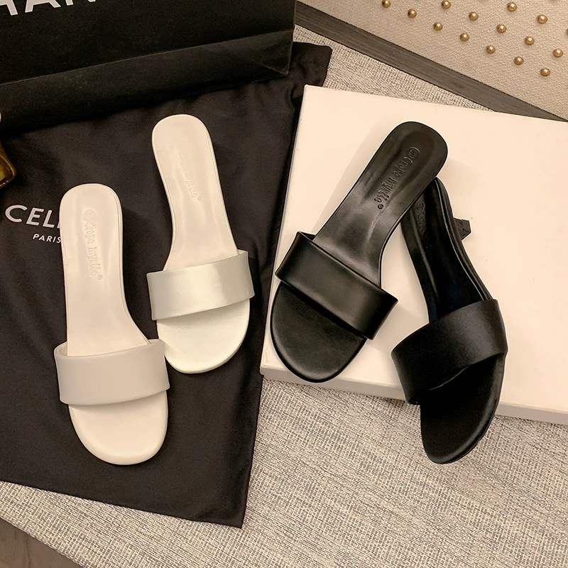 Women's Silk Ankle Strap Kitten Heel Sandals, Simple Elegant, Summer